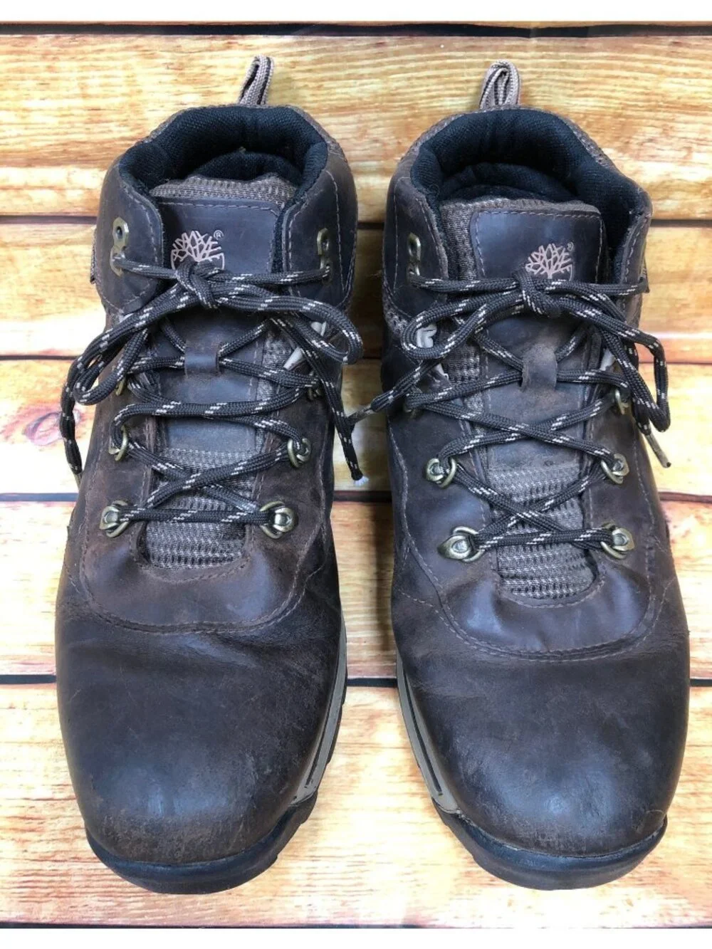 TIMBERLAND Boys 6 / 39 Brown Leather Hiking Boots Waterproof 66961M